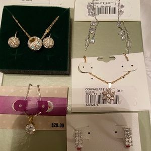 Beautiful Earrings and Pendants w/ Rhinestones & M